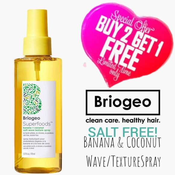 BRIOGEO Banana and Coconut Salt Free Soft Wave Texture Spray - Picture 1 of 10